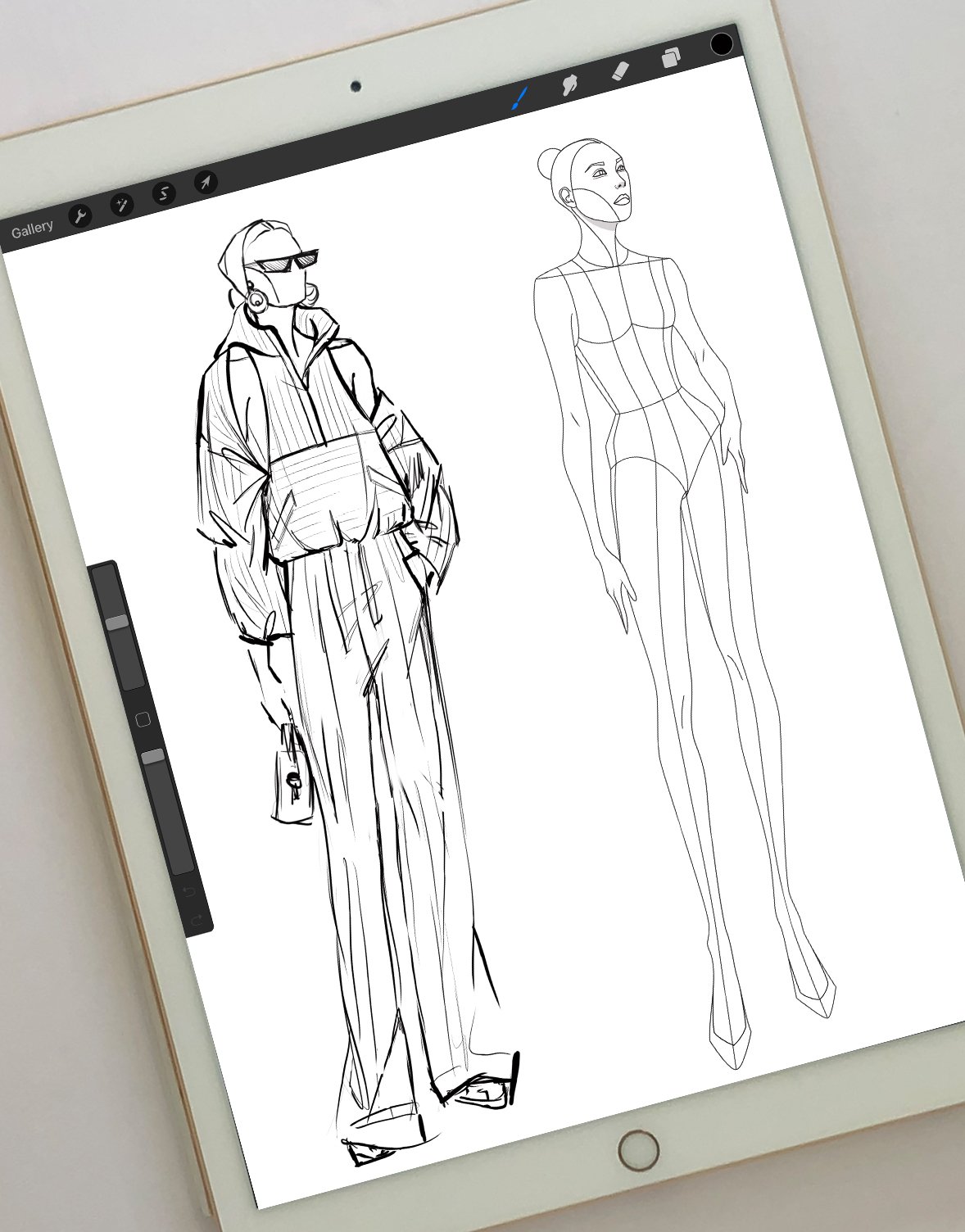 Fashion Design Sketches: Style by Pocket Art Studio