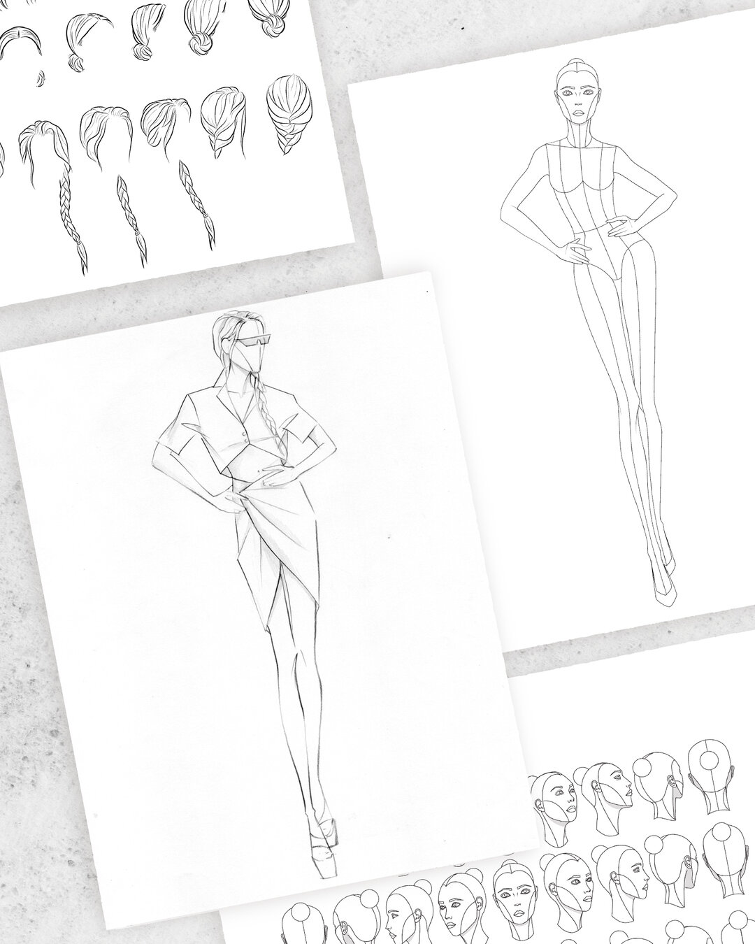 I customized this figure template from the Croquis Kit by changing the head position and adding a braid hairstyle. Check out the link in my bio to see all the templates included in this kit. ​​​​​​​​​.
.
.
.
.
.
.
.
.
.

#dressdesign #fashionillustra