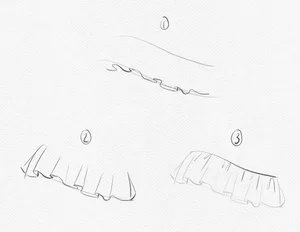 Ruffle Ribbon Drawing How to Draw Ruffles | Step-by-Step Beginner’s Guide — amiko simonetti