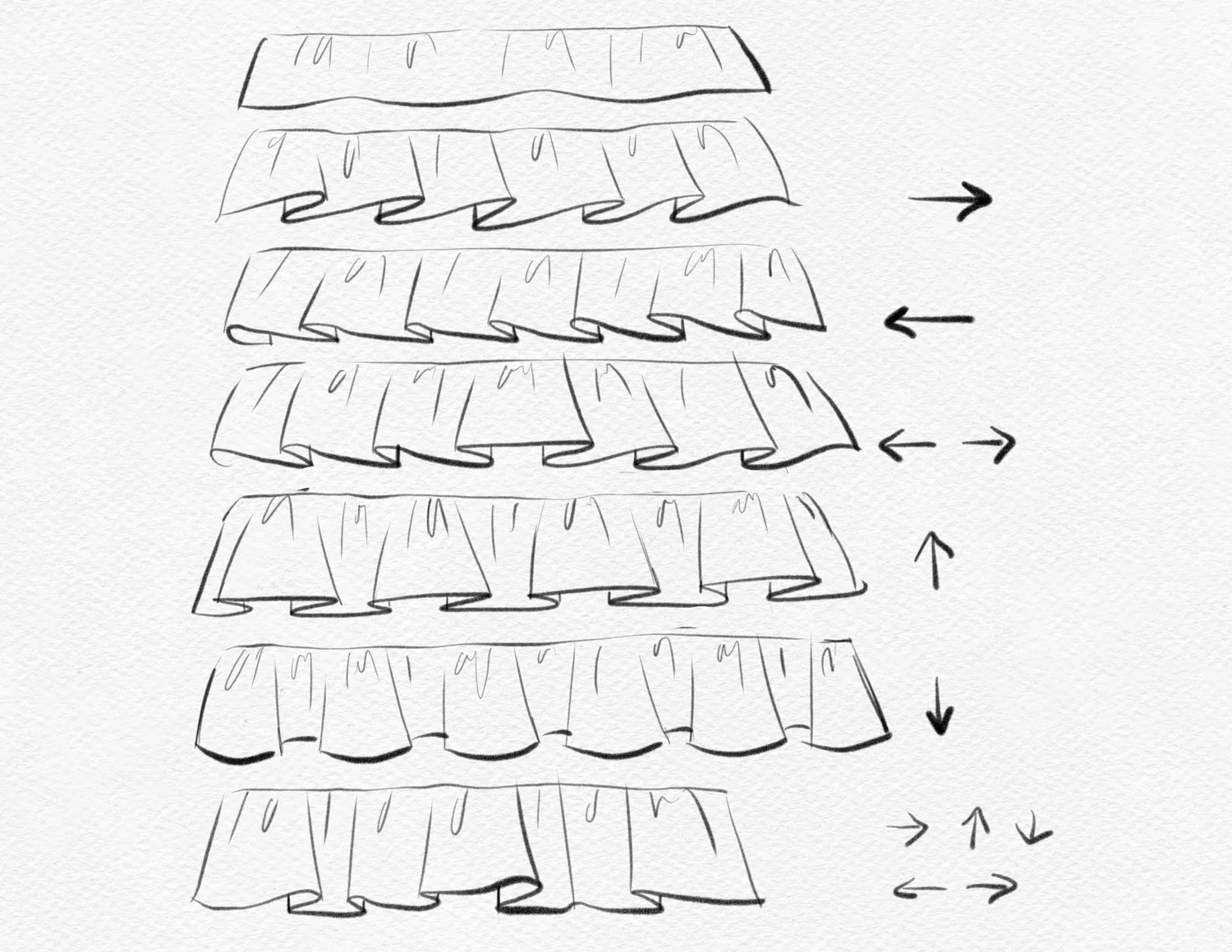 Ruffle Ribbon Drawing How to Draw Ruffles | Step-by-Step Beginner’s Guide — amiko simonetti