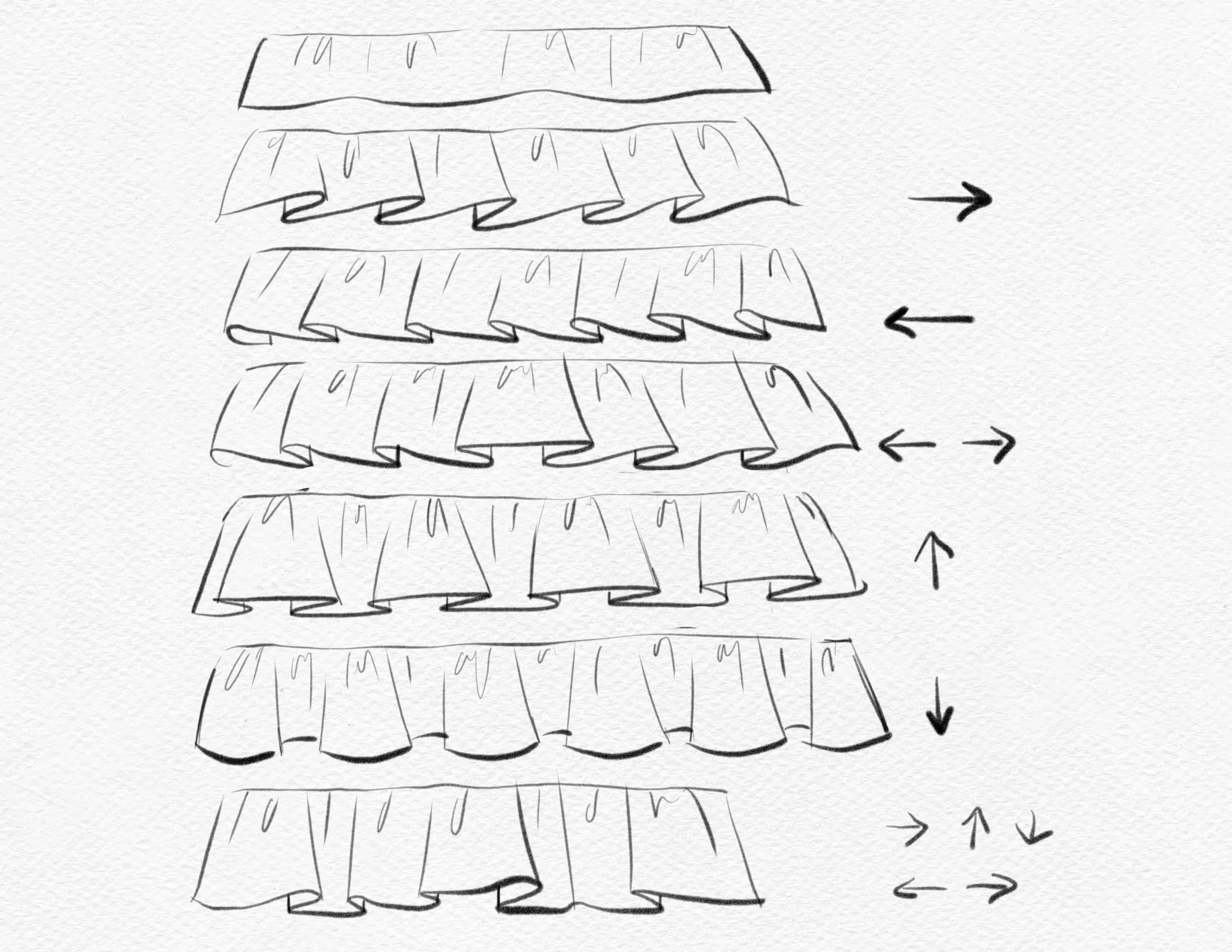 How To Draw Rippled Ruffles How to Draw Ruffles | Step-by-Step Beginner’s Guide — amiko simonetti