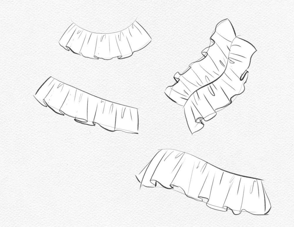 How To Draw Rippled Ruffles How to Draw Ruffles | Step-by-Step Beginner’s Guide — amiko simonetti