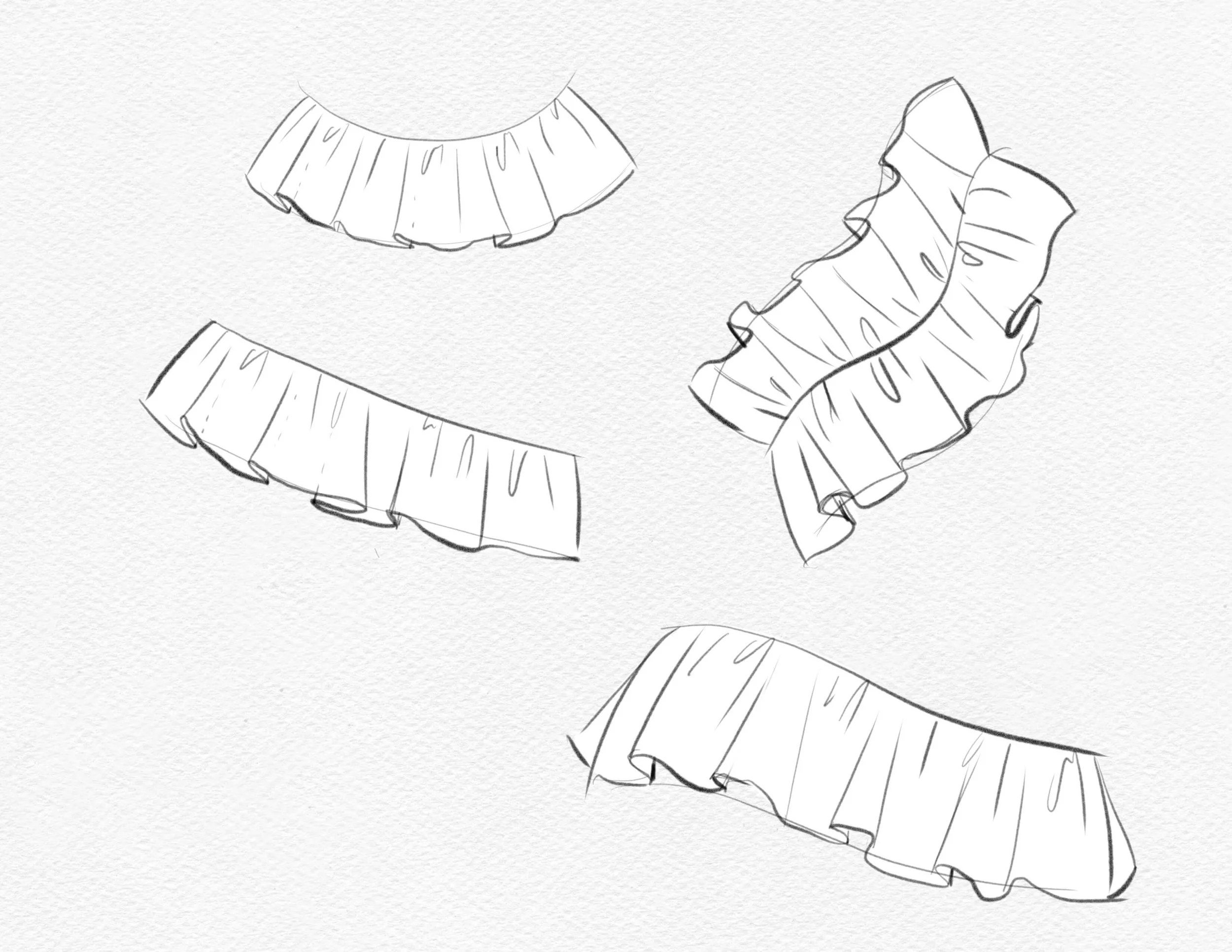 Ruffle Ribbon Drawing How to Draw Ruffles | Step-by-Step Beginner’s Guide — amiko simonetti