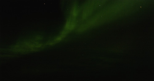 A grainy screenshot of just one of many awe inspiring auroras.