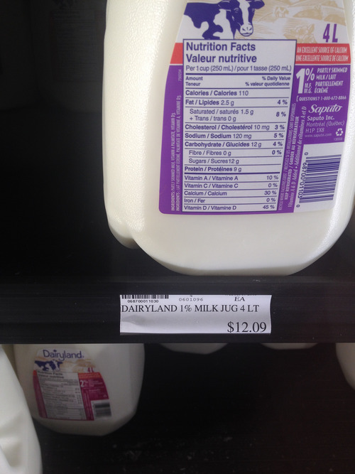 Expensive Milk in the North
