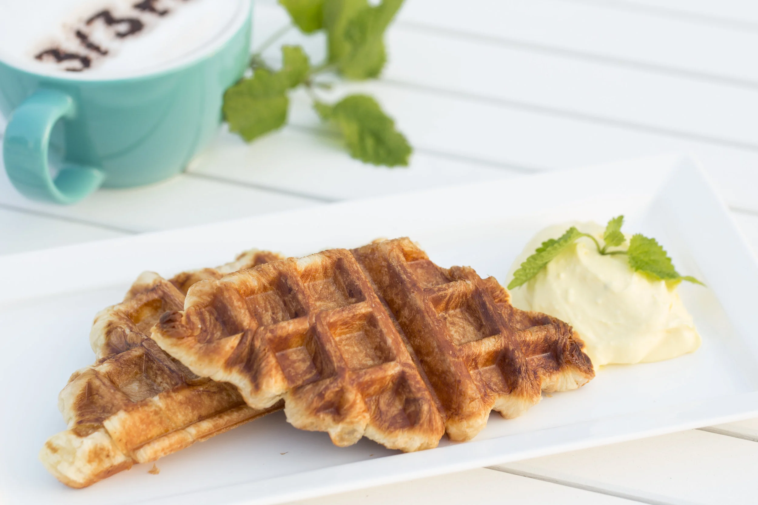 Croiffle - French croissant pressed in a waffle shape!