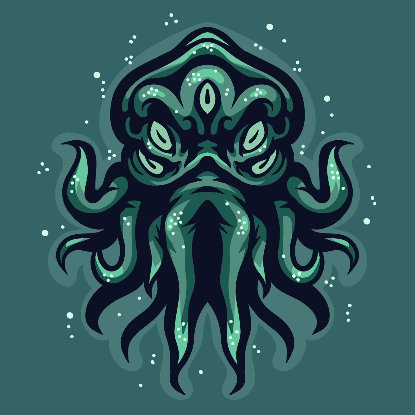 Cthulhu waits dreaming&hellip;.
I had a hard time picking a final color for this one. Swipe and check out the alternates.
.
.
.
.
.
#cthulhu #lovecraft #illustration #digitalillustration #digitalart #design #charaterdesign #stickerart #procreate #ins