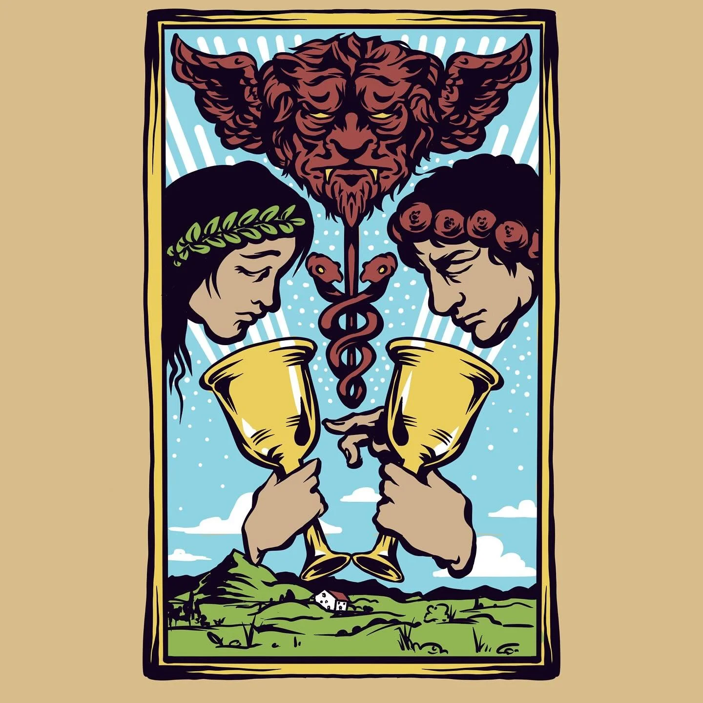 2 of Cups
.
.
.
.
.
#tarot #2ofcups #cups #illustration #procreate #digitalart #design #dailyart #josergil