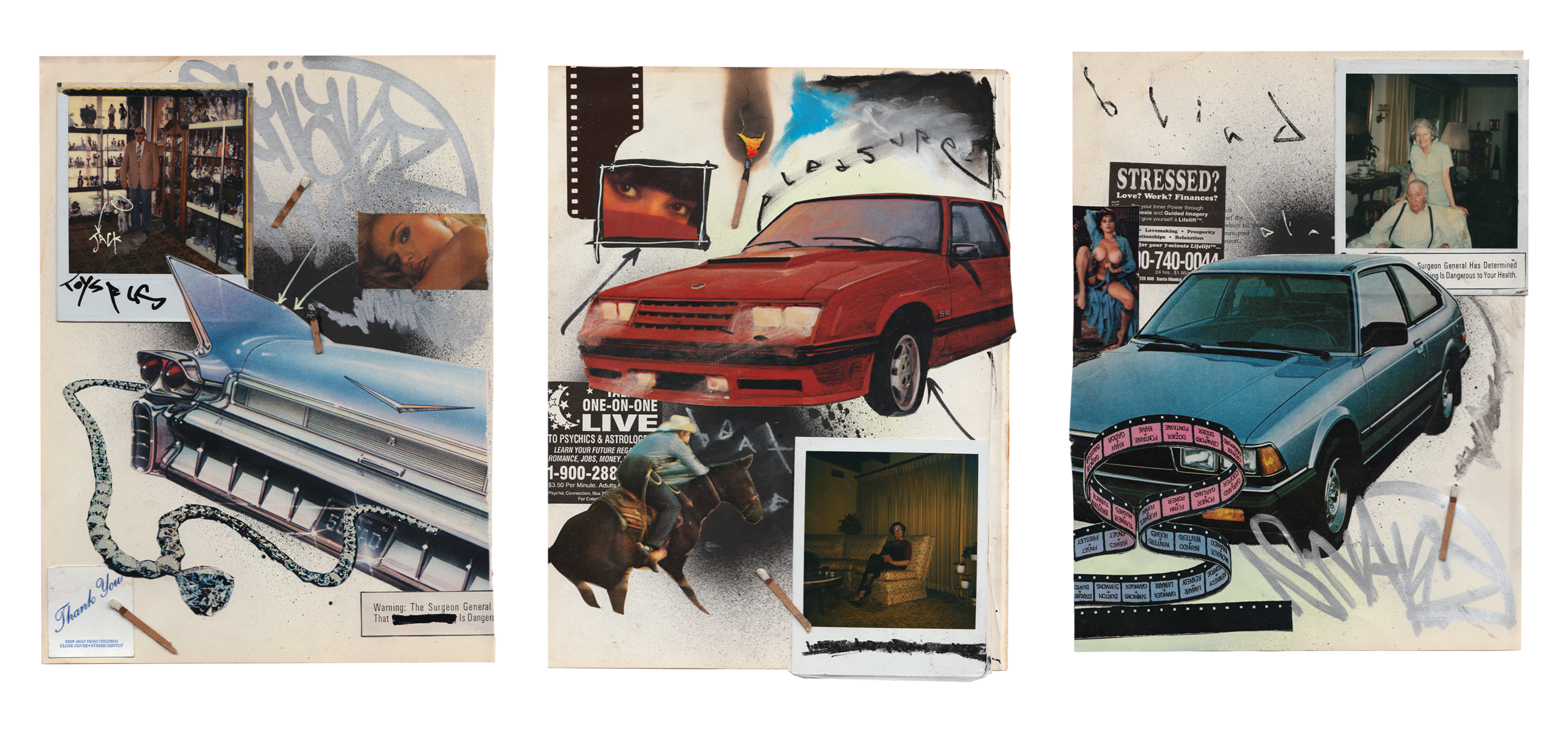 Personality of an Automobile (3 Part Analog Collage Series)