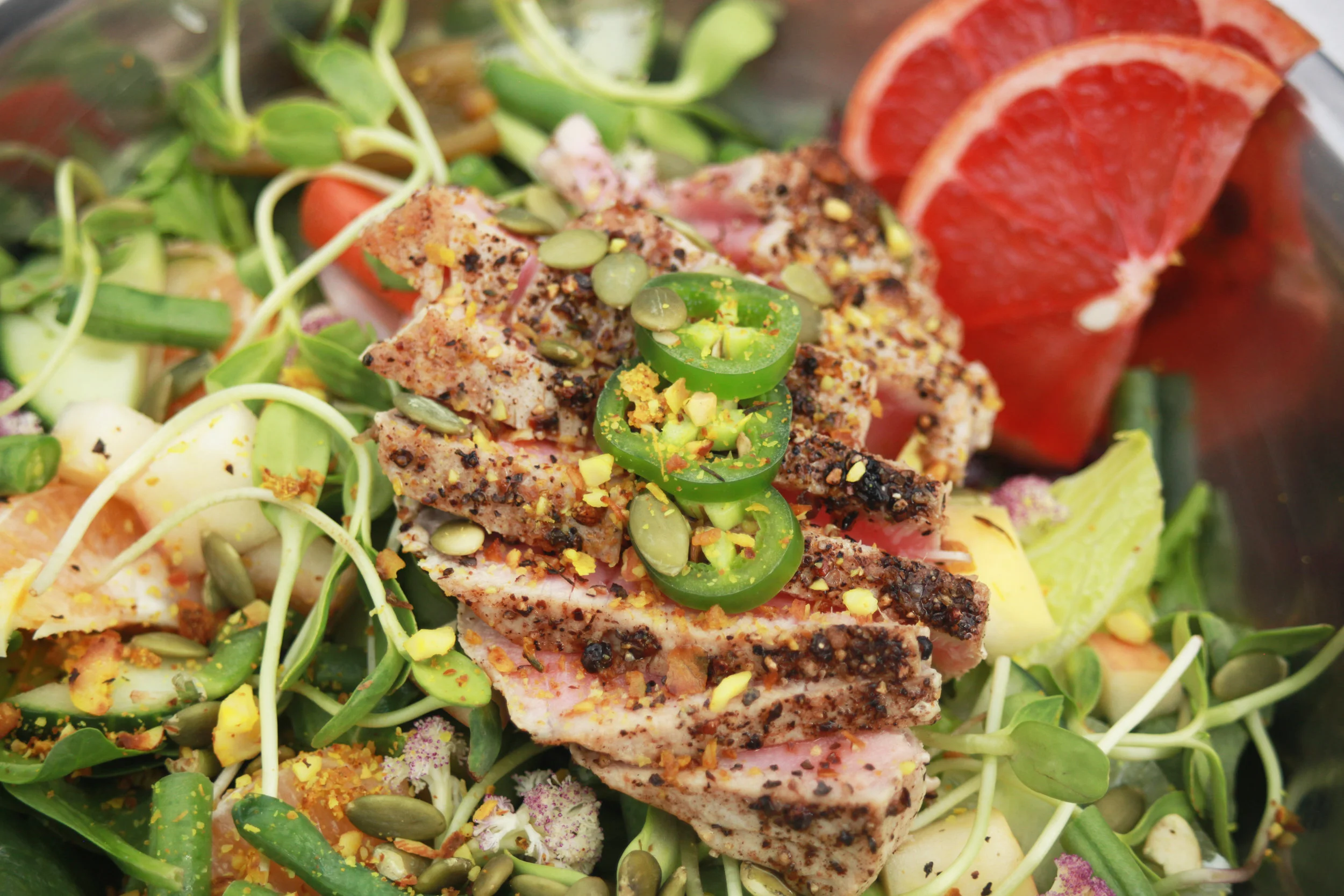 Seared Tuna Steak + Citrus Salad Bowl