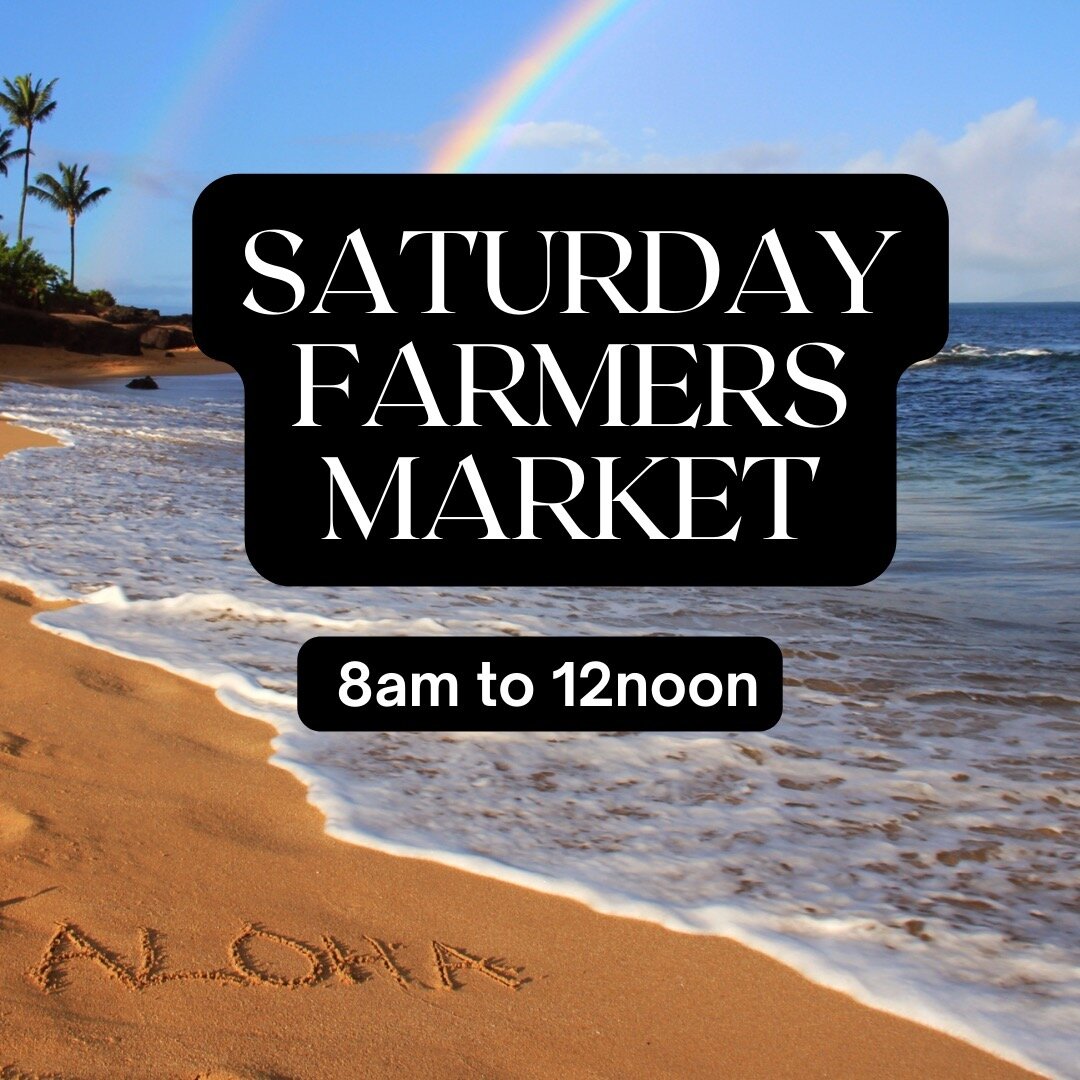 Join us tomorrow, Saturday for the Napili Farmers Market from 8am - 12noon. Local produce, local crafts and many other wonderful treasures to be found. Support local, support Maui.

#farmersmarkethawaii #lahainastrong #eatlocalsupportlocal