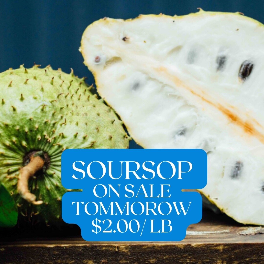 Soursop on Sale Tomorrow at the Napili Farmers Market from 8-12noon in Napili. Only $2.00/LB!!!

The flavor of ripe soursop has been described as a blend of banana, pineapple, coconut, and mango, with a bit of strawberry thrown in. 

The fruit is ric