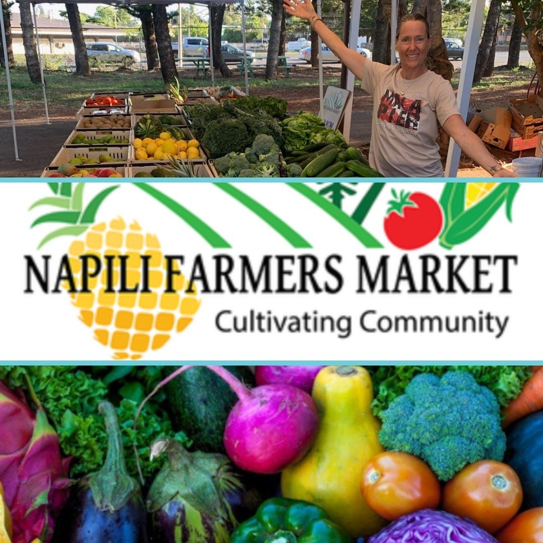 Napili Farmers Market open Wednesday &amp; Saturday.

Join us tomorrow, Wednesday for the Napili Farmers Market from 8am - 12noon. Local produce, fresh smoothies, fresh bread, local crafts and many other wonderful treasures to be found.

Support loca