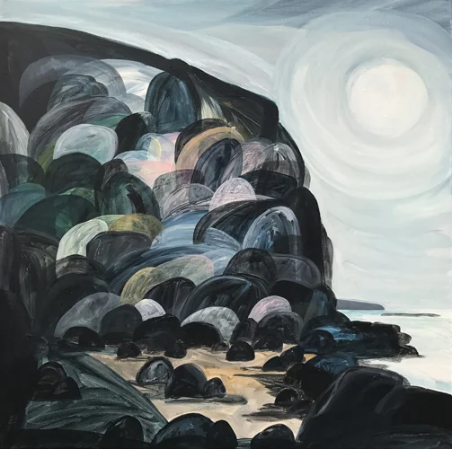 'Uncomfortable Beauty, Blinding Light'  2017 88cm x 88cm Synthetic Polymer on Canvas Available Boom Gallery