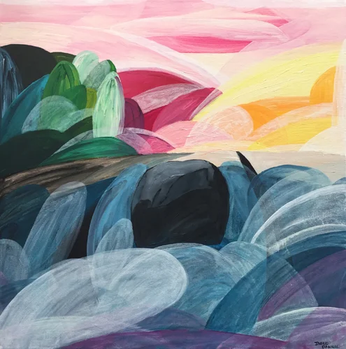 'Hope in the Light, Changing Tide'  2017 88cm x 88cm Synthetic Polymer on Canvas SOLD