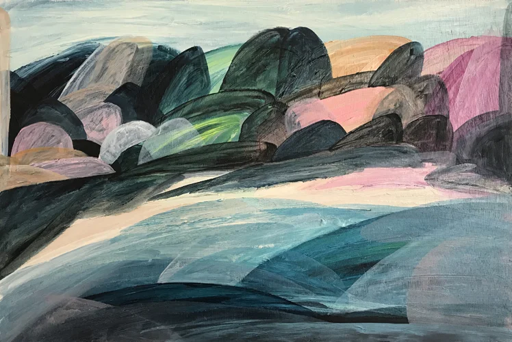 'Anthropocene in Day Light'  2017 43cm x 63cm Synthetic Polymer on Plywood SOLD