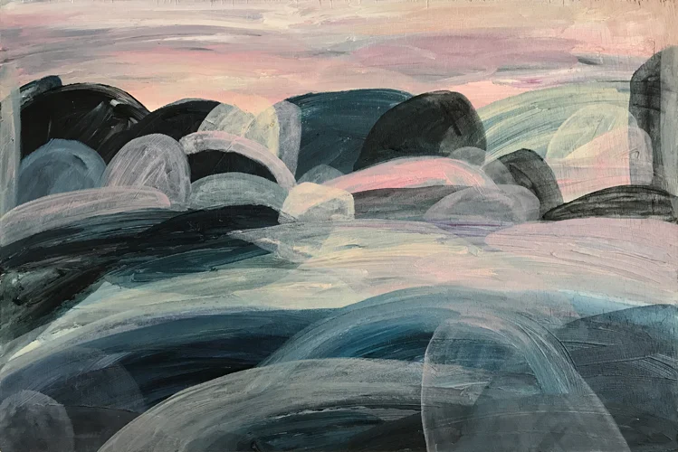 'Anthropocene at Dusk'  2017 43cm x 63cm Synthetic Polymer on Plywood SOLD