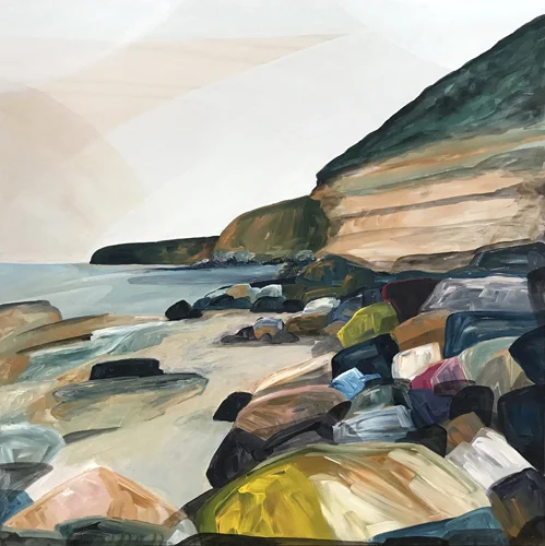 'Paradise Ageing, Fading from View' 2018 84cm x 84cm Synthetic Polymer on Ply Board