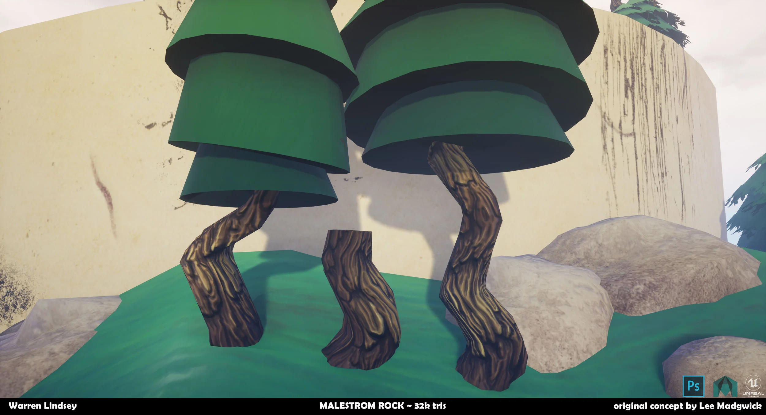 I really like how these tree bark materials turned out.