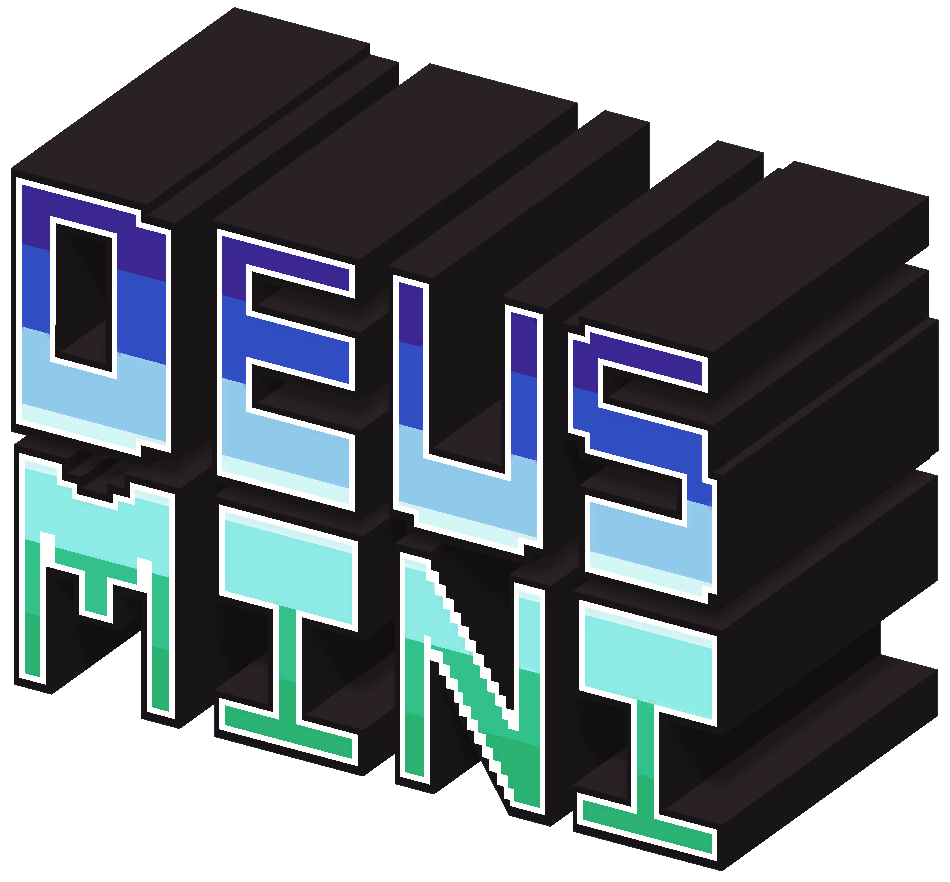 DEUS MINI 3D Logo, originally designed in Illustrator, this was made in Maya