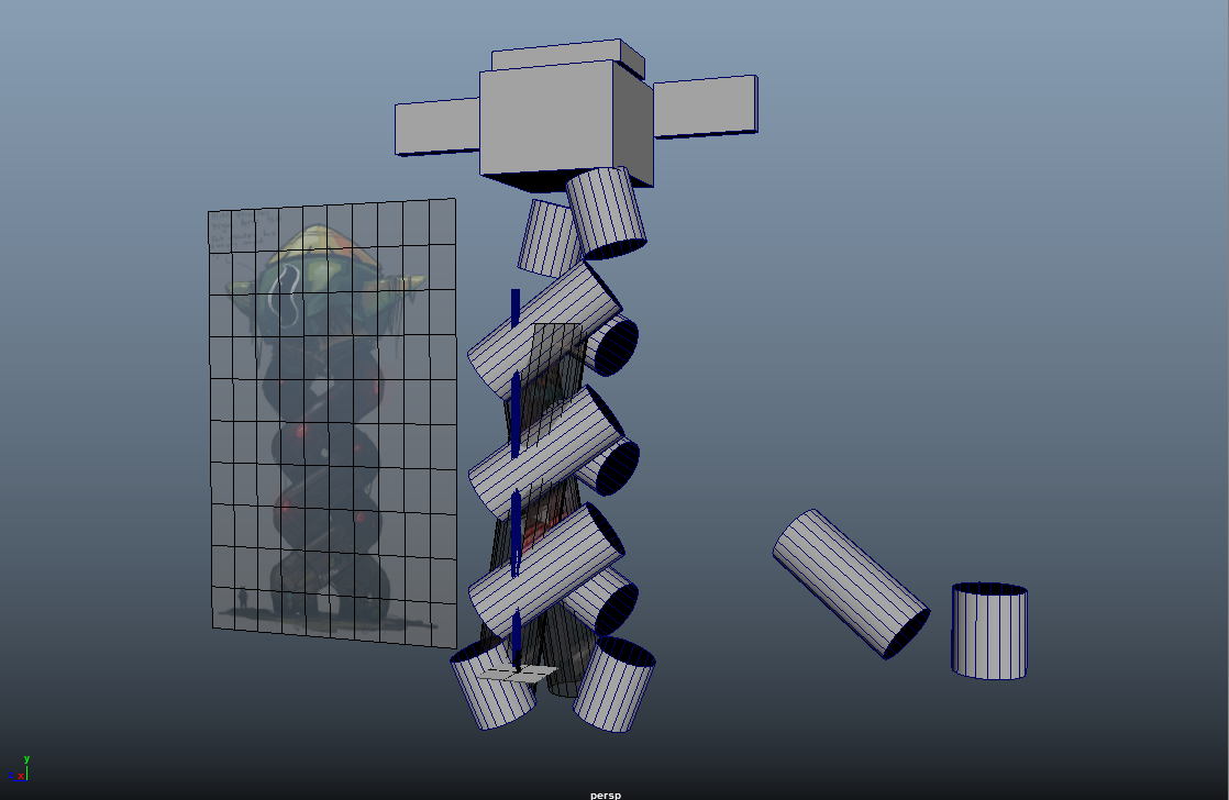 Align the segments to what would be the straight sections of the spiral.
