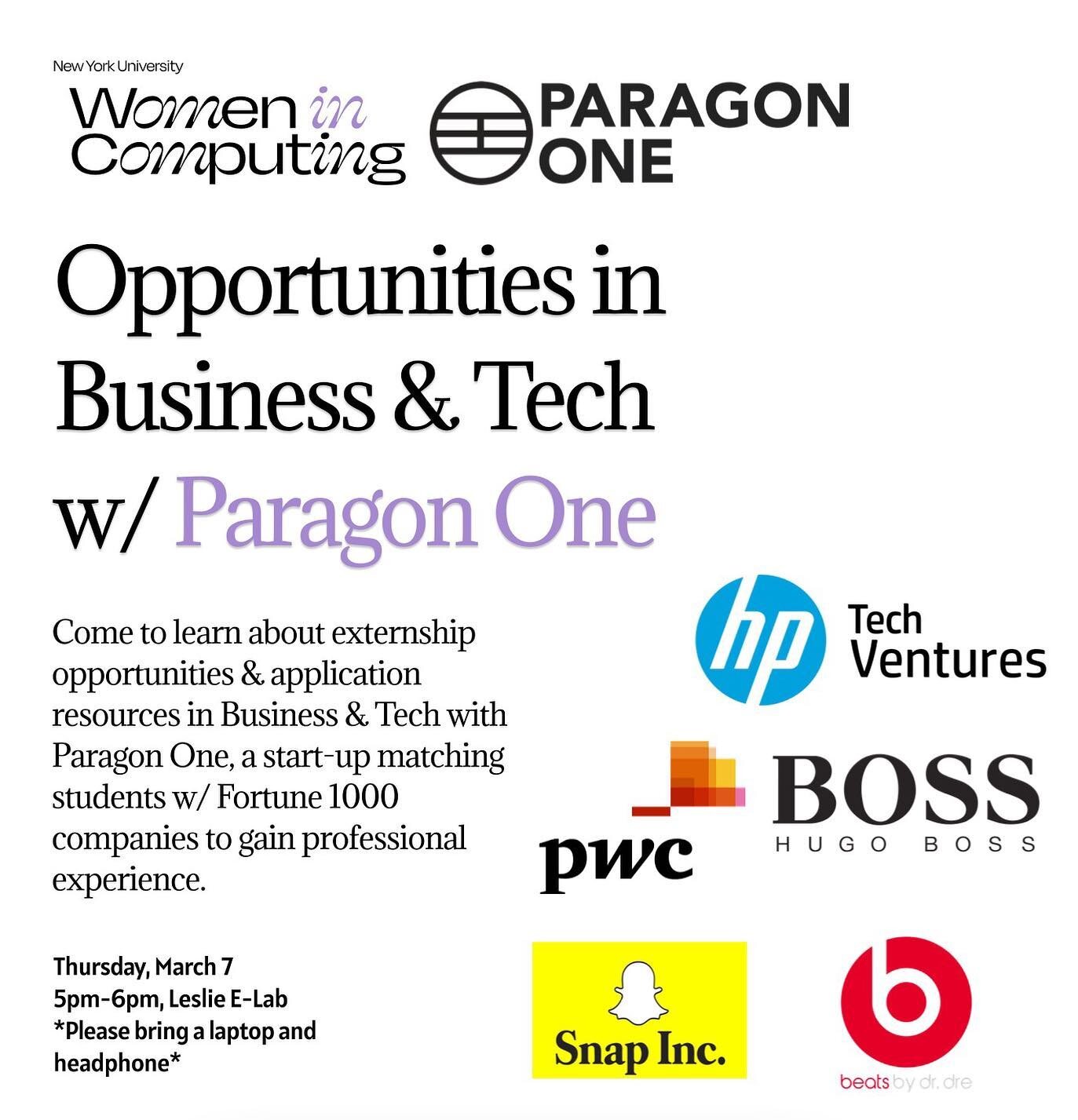 Talk to the Community Manager at Paragon One as well as get advice on the application process from NYU alumni&rsquo;s of the program! RSVP link in bio