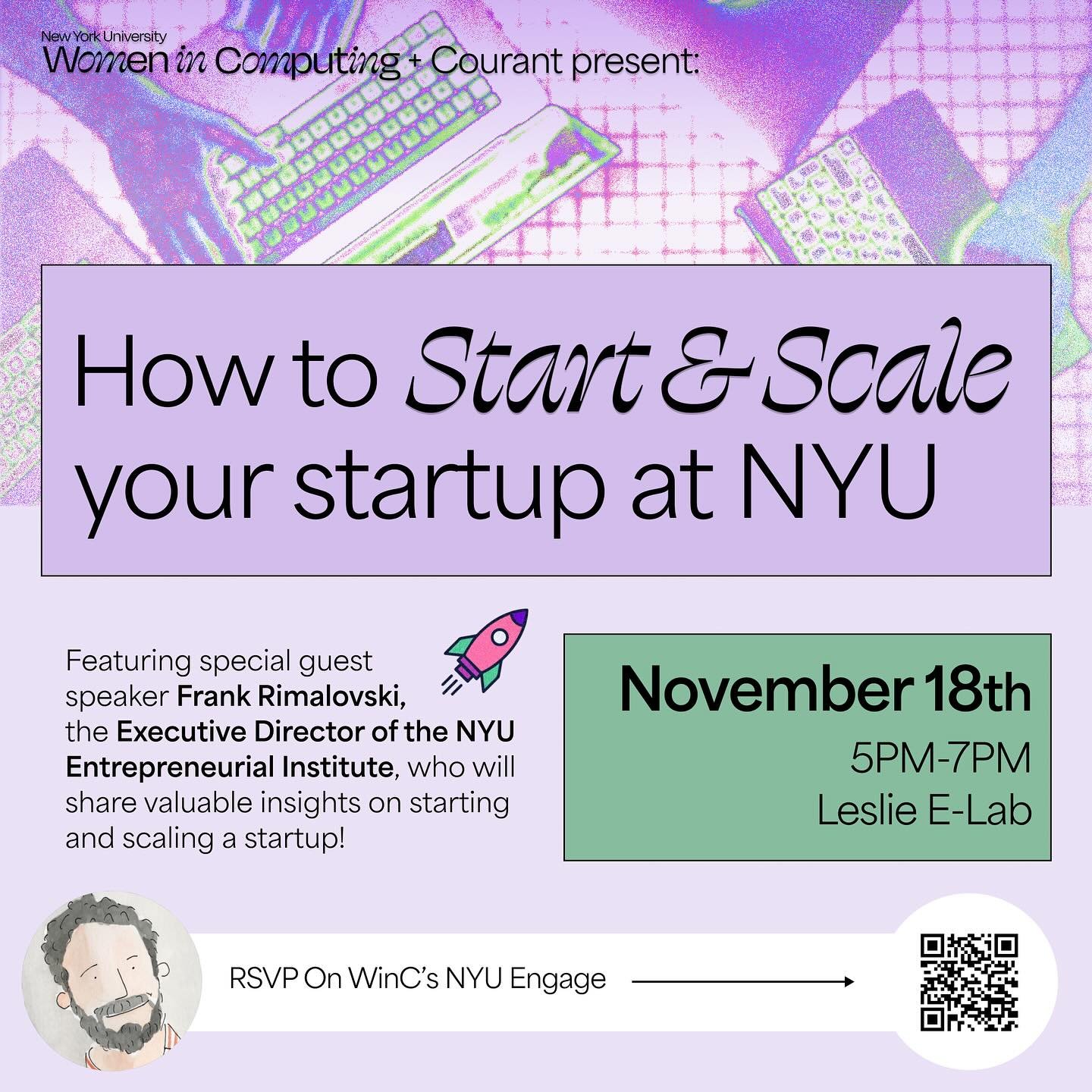 HELLOO! Are you interested in the Startup world but don&rsquo;t know where to start? A budding startup expert who&rsquo;s looking to dive deeper into making your ideas come to life?

On Monday, November 18th, Women in Computing is hosting an event wi