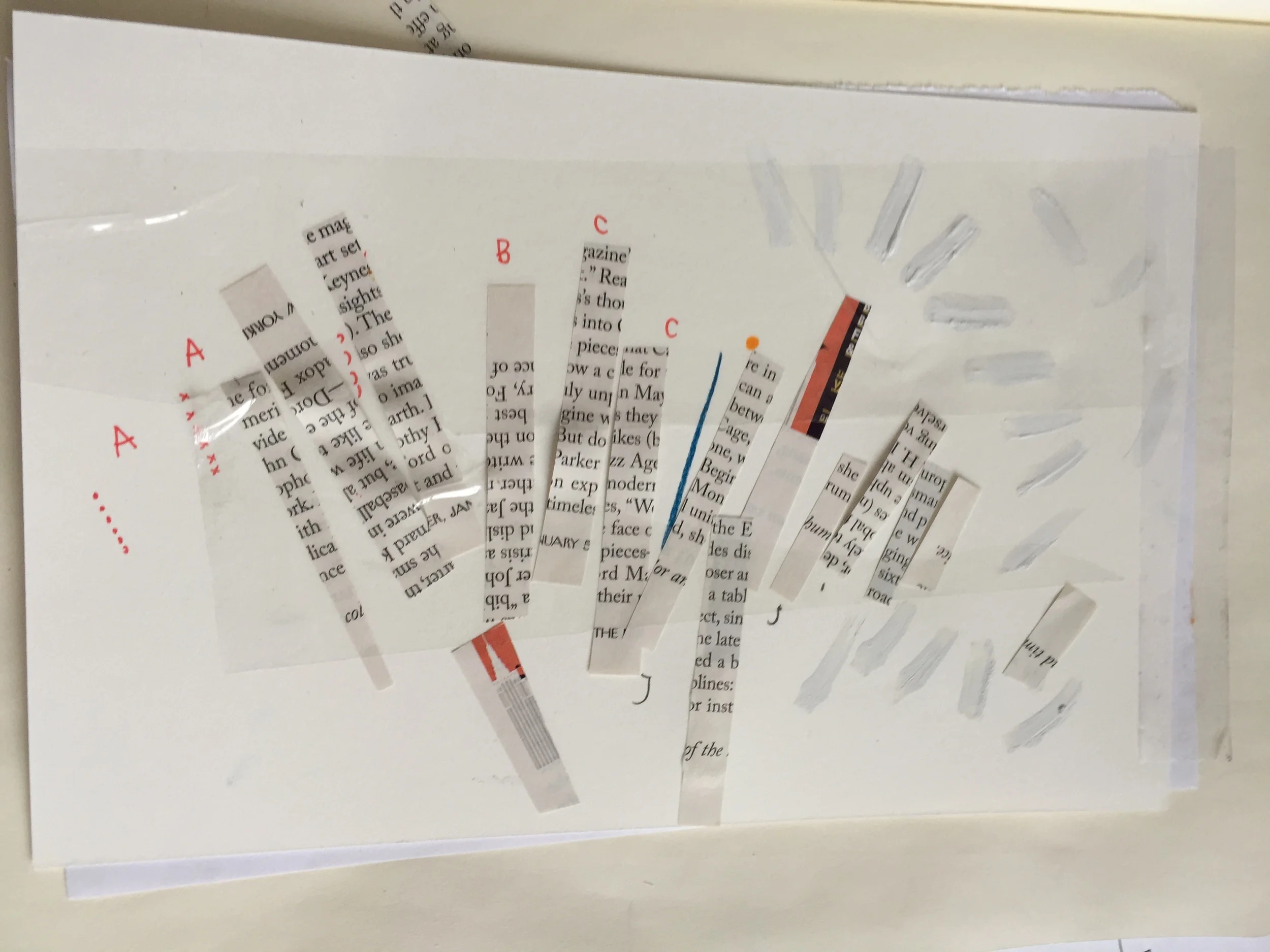 testing: how to fix pieces of paper? 