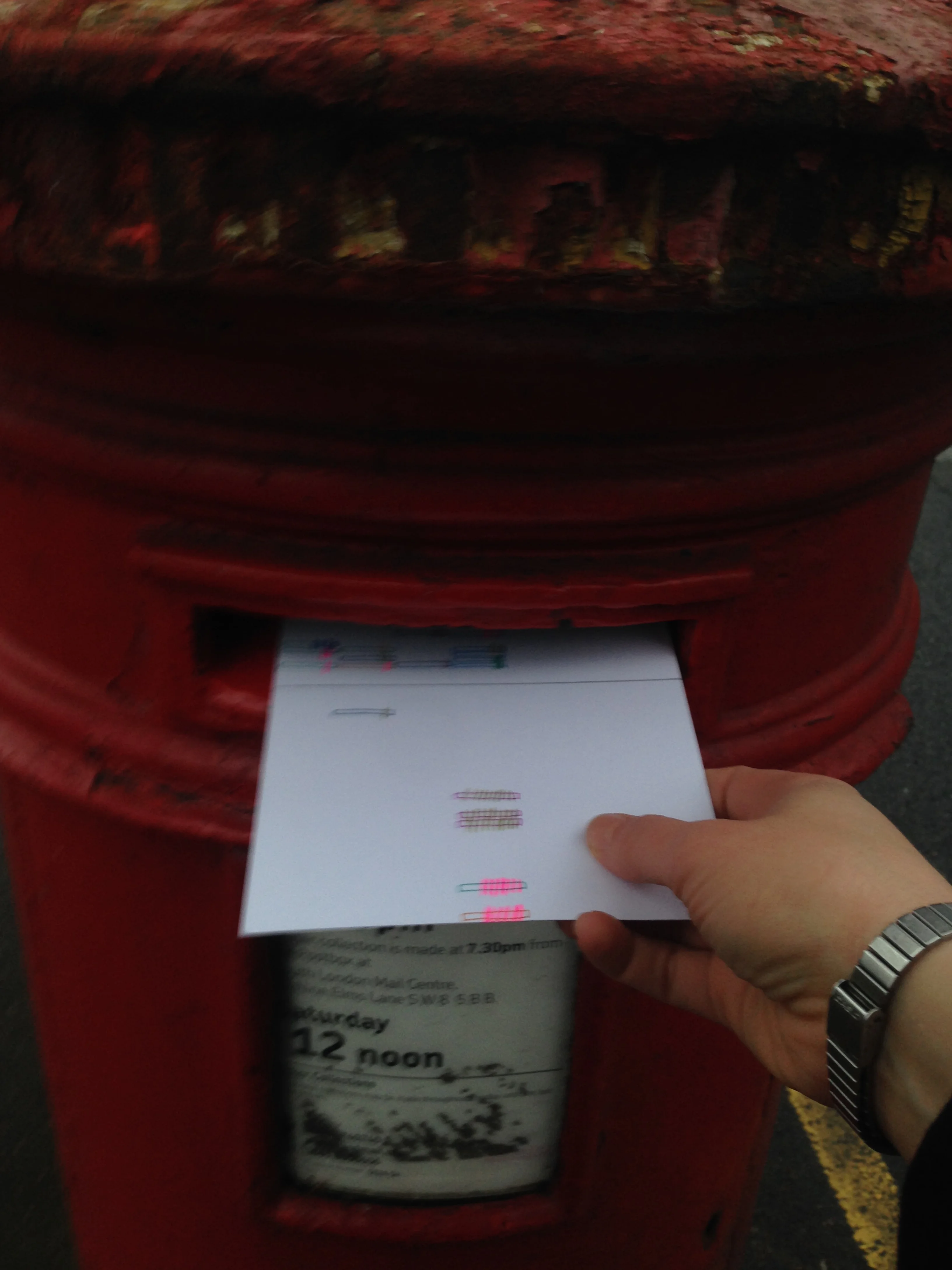 A slightly-blurry, typically-grey London scene