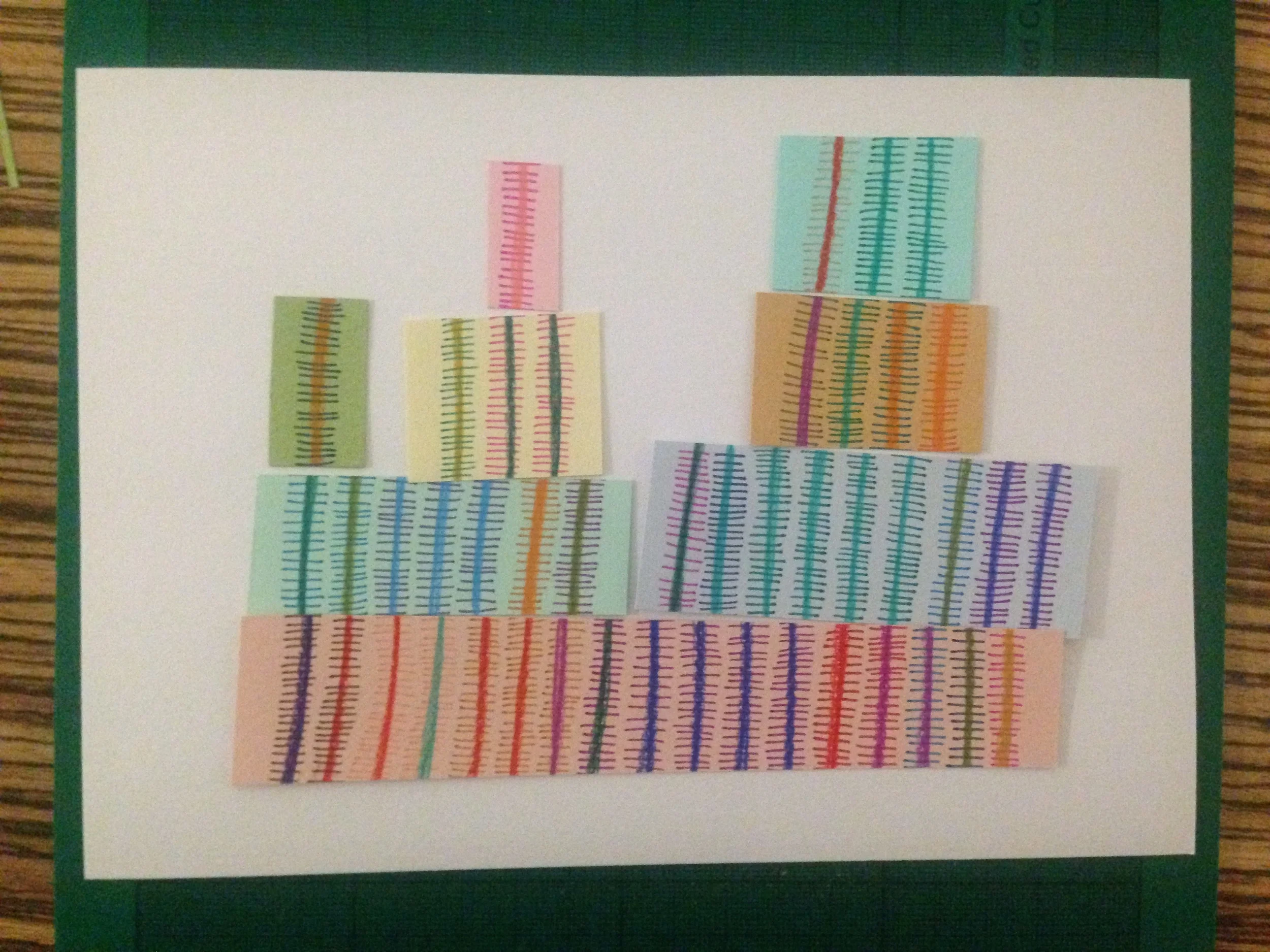 Positioning my bits of paper... (no posting photo this week, due to aforementioned embarrassment)