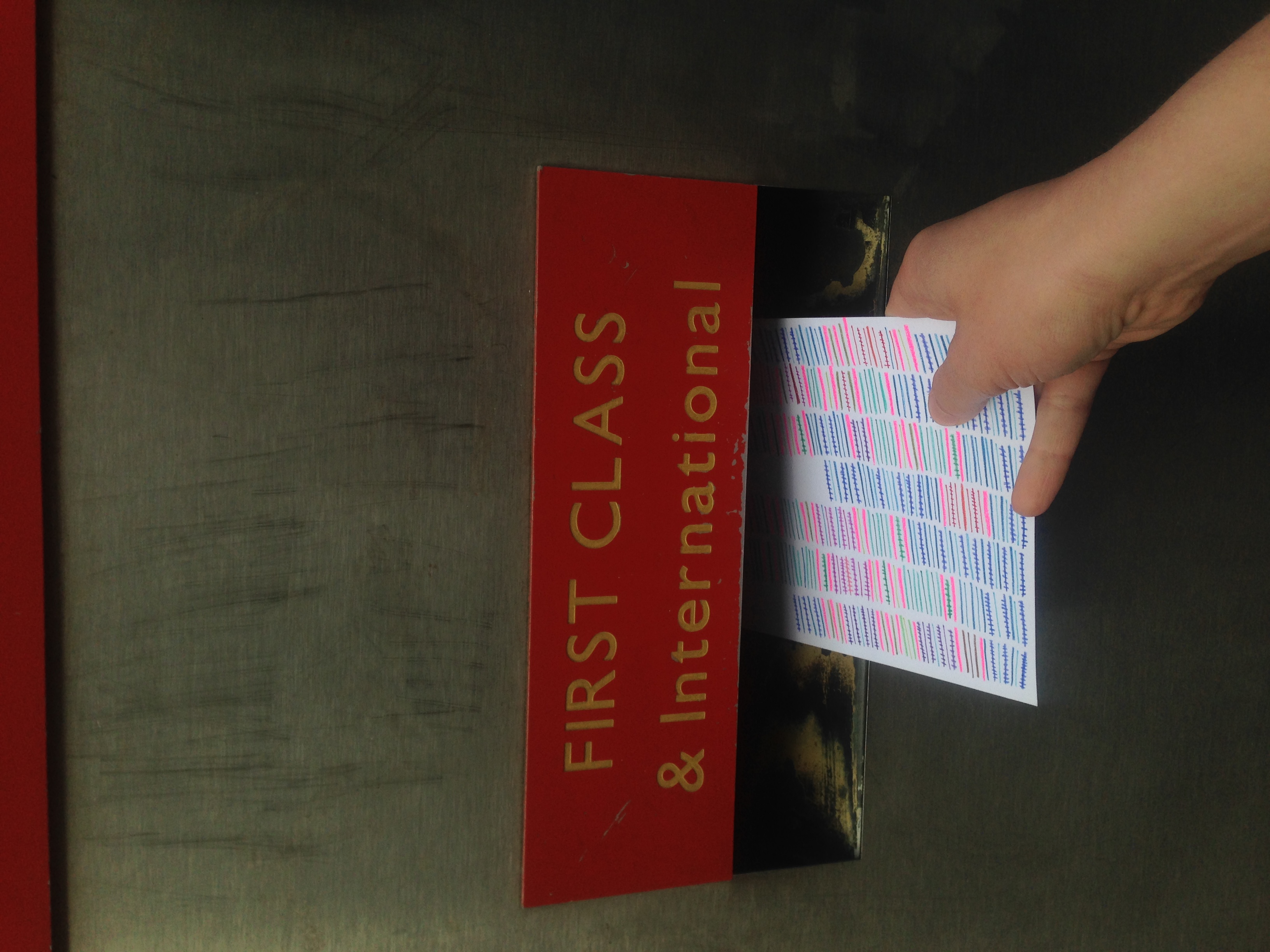 Posting from my lucky Brixton mail slot. It obviously has magical powers, because cards always arrive from here.