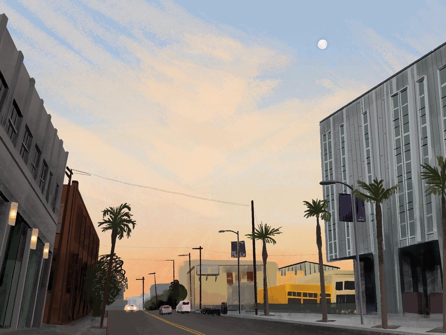 #pleinAirpril Sunsets in SF&rsquo;s SOMA

@warriorpainters #nopleinnogain #pleinairpainting #pleinair #digitalpleinair #digitalpainting #digitalillustration #procreate