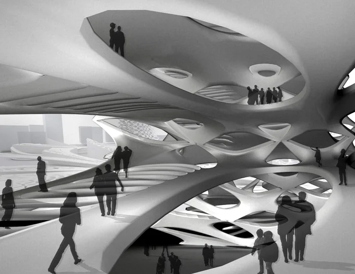 Interior Perspective of Retail Space