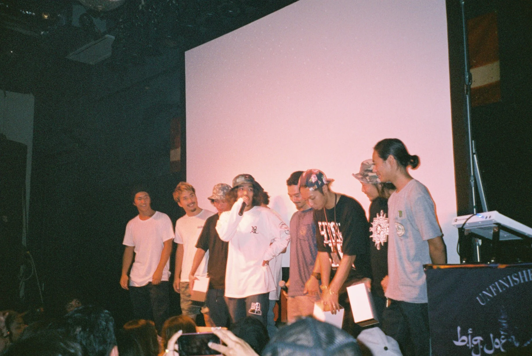 Kiyo On the mic with the squad