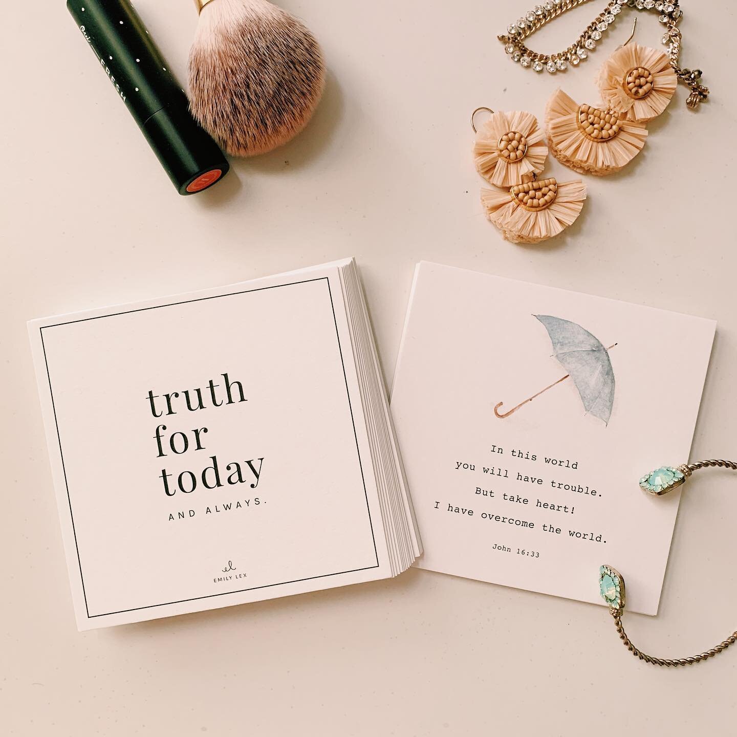 My favorite verse beautifully depicted by @emilylexstudio. My sweet father-in-law gifted me this Truth for Today card set for Christmas and I&rsquo;ve been using them for scripture memory. I think they&rsquo;d make a great Valentine&rsquo;s gift (or 