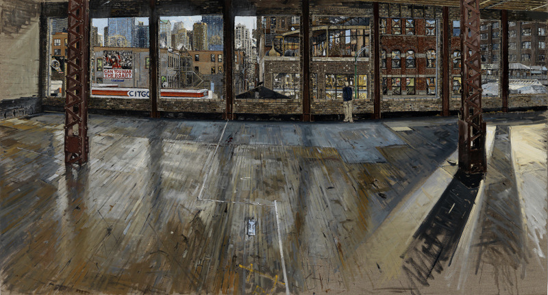 210 CHICAGO AVE, PRIOR TO RENOVATION, OIL ON LINEN, 32X49'', 2010