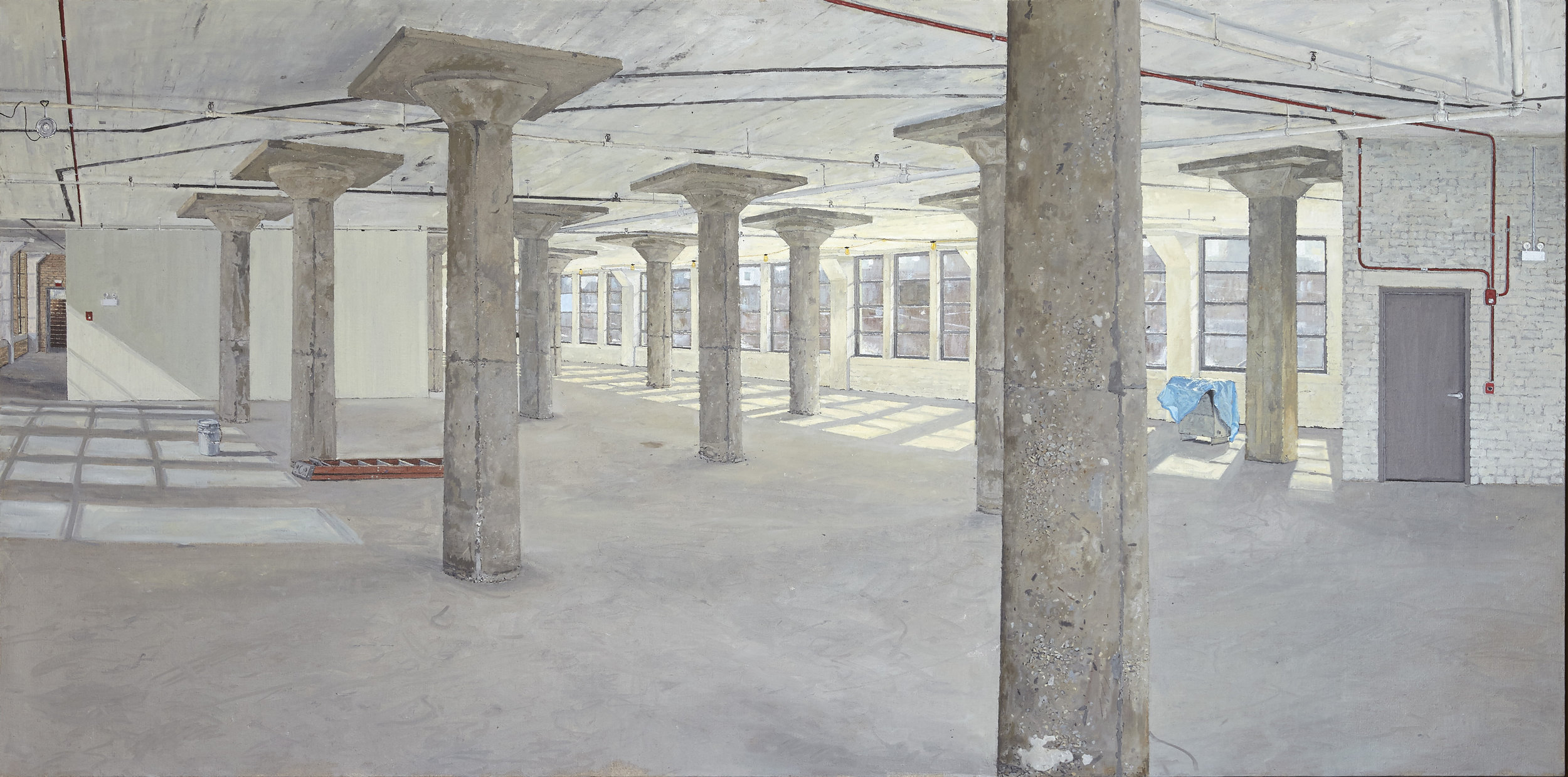 1440 N. DAYTON PRIOR TO RENOVATION", 2018, 32x65", OIL ON LINEN