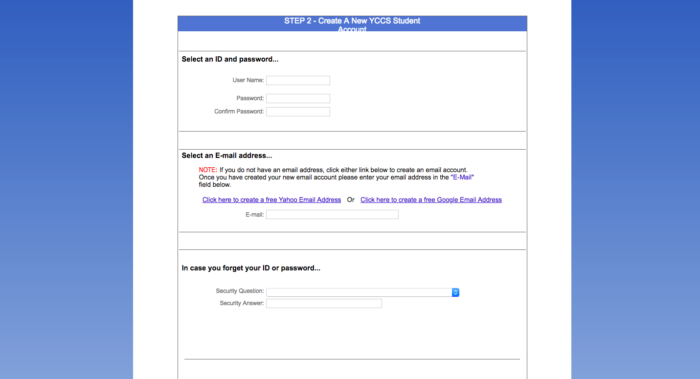 Online Enrollment Screenshot Step 3