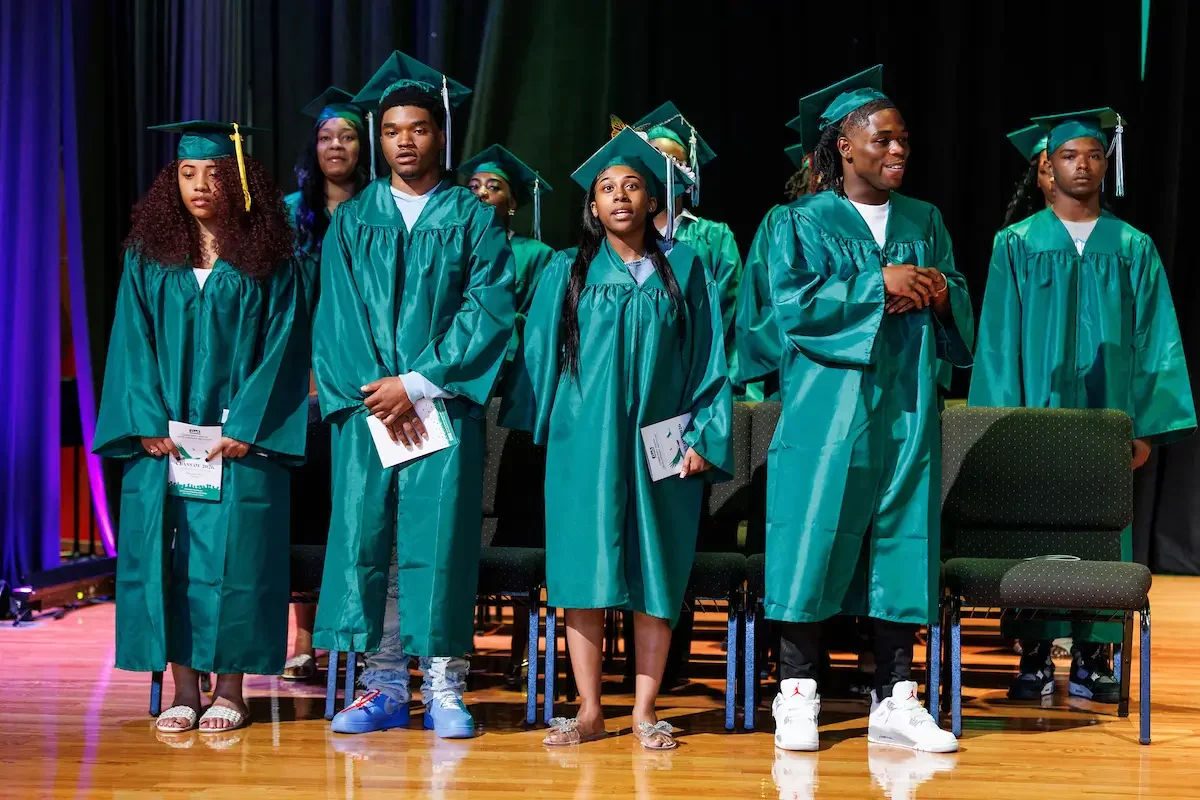CYDI Graduation class on stage
