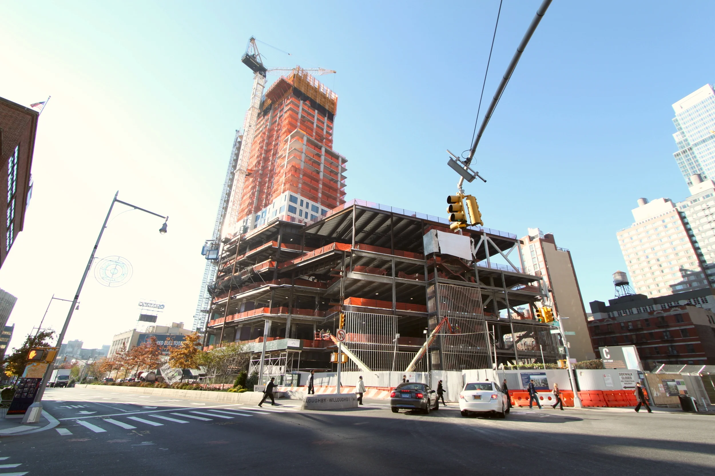 A photo of construction progress