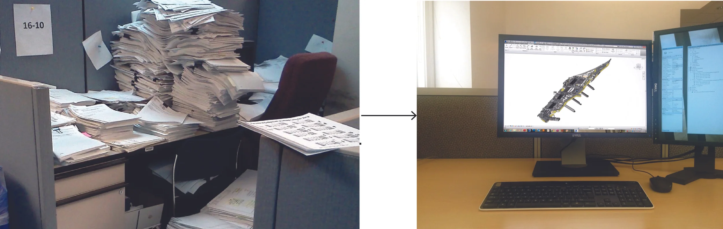 2D drawings and data integrated into BIM.