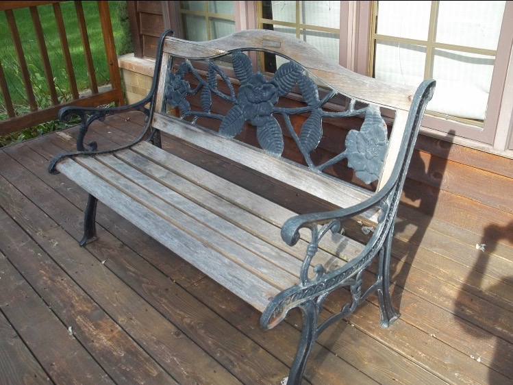 The bench, "before" shot. 