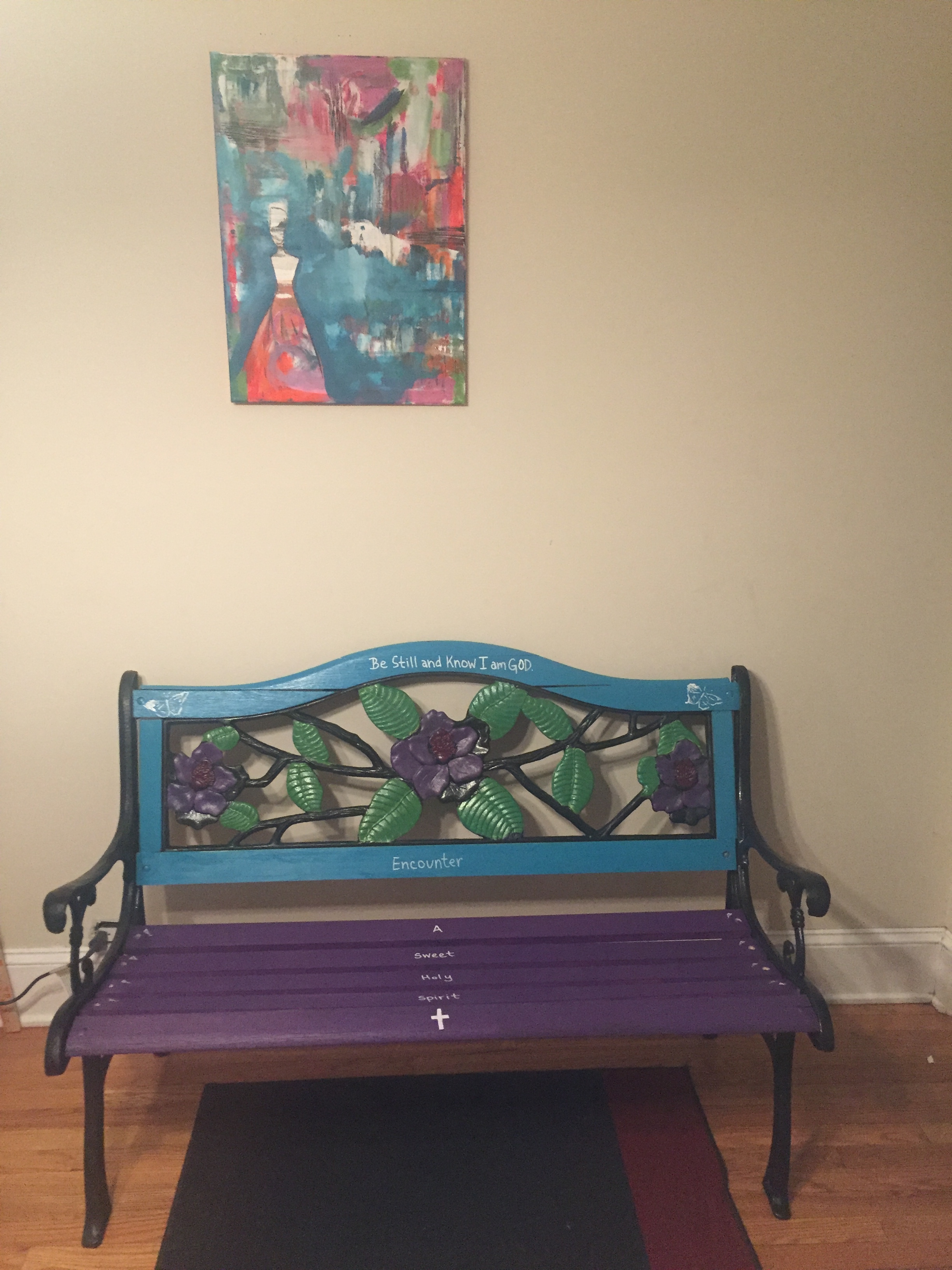 Prayer Bench and a painting I did earlier this year.