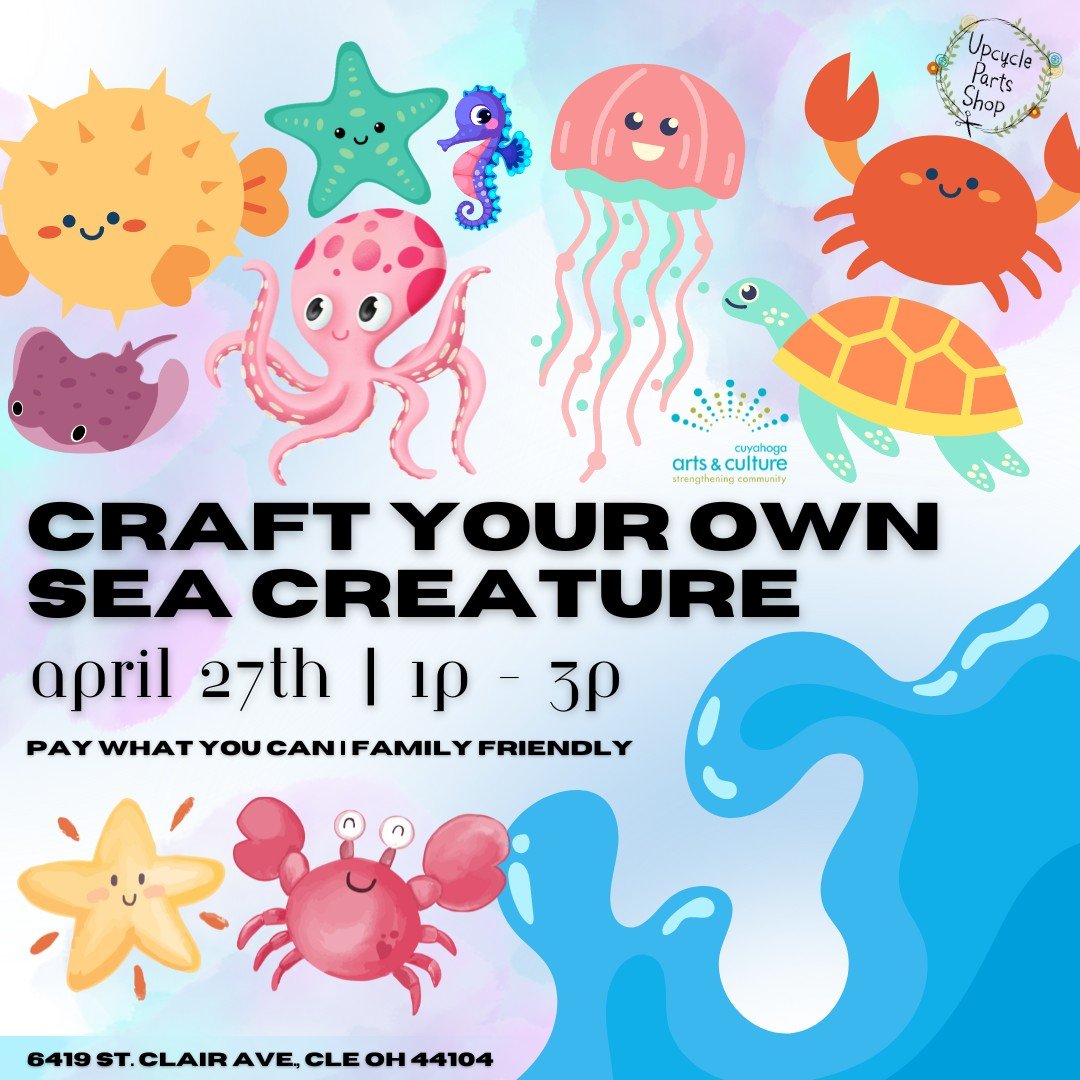 Dive into creativity this weekend at our Craft Your Own Sea Creature Workshop! 🌊🐠 Join us on Saturday, April 27th, from 1PM - 3PM to create your very own underwater pals. This workshop is perfect for the little crafters in your life! 

Participants