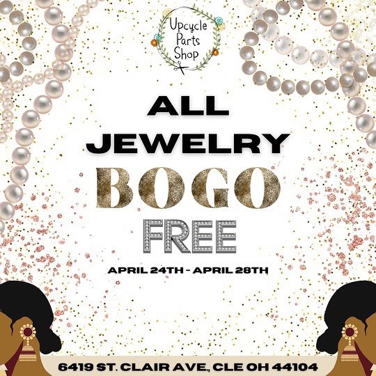 Gooood morning upcyclists!! It&rsquo;s Zakiya here letting you know we are having a BOGO sale on all of our jewelry products!! Yup!! Bracelets, necklaces, beads, wires, earrings, anything under the sun! Buy one and get the second (lesser costing) ite