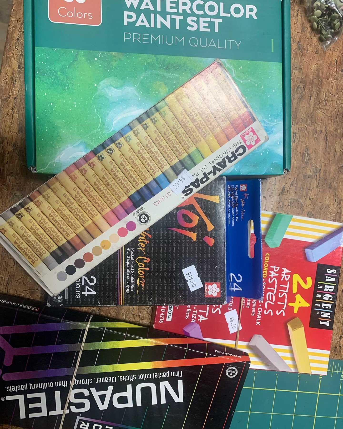 Hi Upcycle fam, Shariah and David here in the shop with some wonderful goodies to make some new art with. Watercolor, tracing paper, pastels and more are new in the semi and begging to have a second life in your art practice! Come on down on this sun
