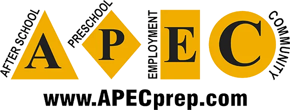 Brand logo for APEC Prep learning center displayed as a project partner on Life as King portfolio page