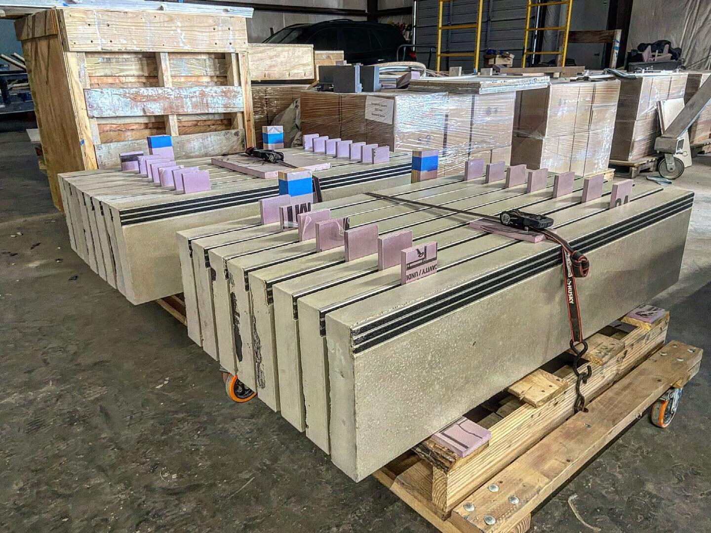 Love to see treads get packed up for shipping. They always look so orderly. 
These ship out tomorrow for North Carolina!!

#concretetreads #modernstairs #stairtreads #stairs #concretestairs #concrete #modernconcrete #moderndesign #newboldstone #newbo