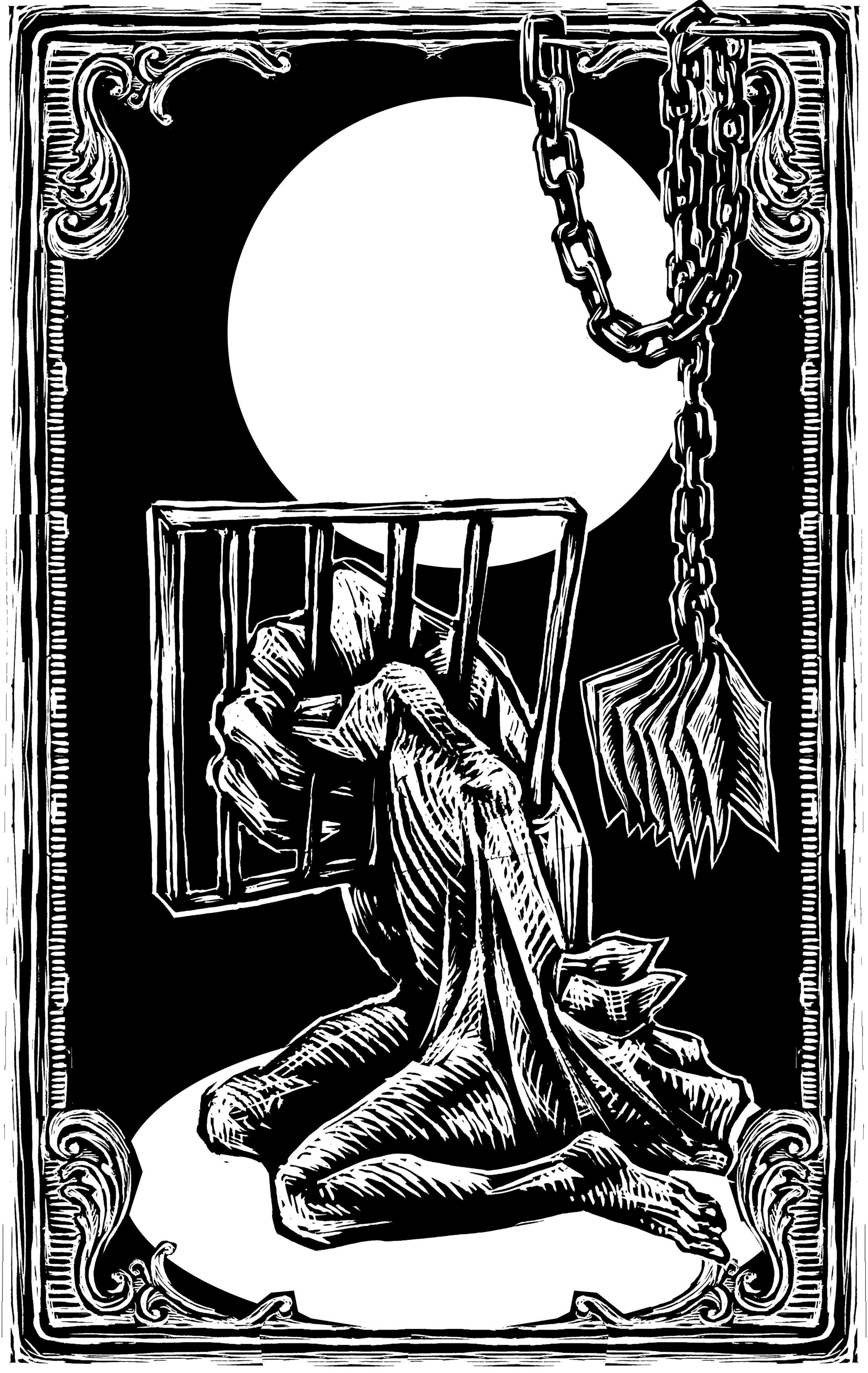 Don Quixote in the barber and priest’s cage