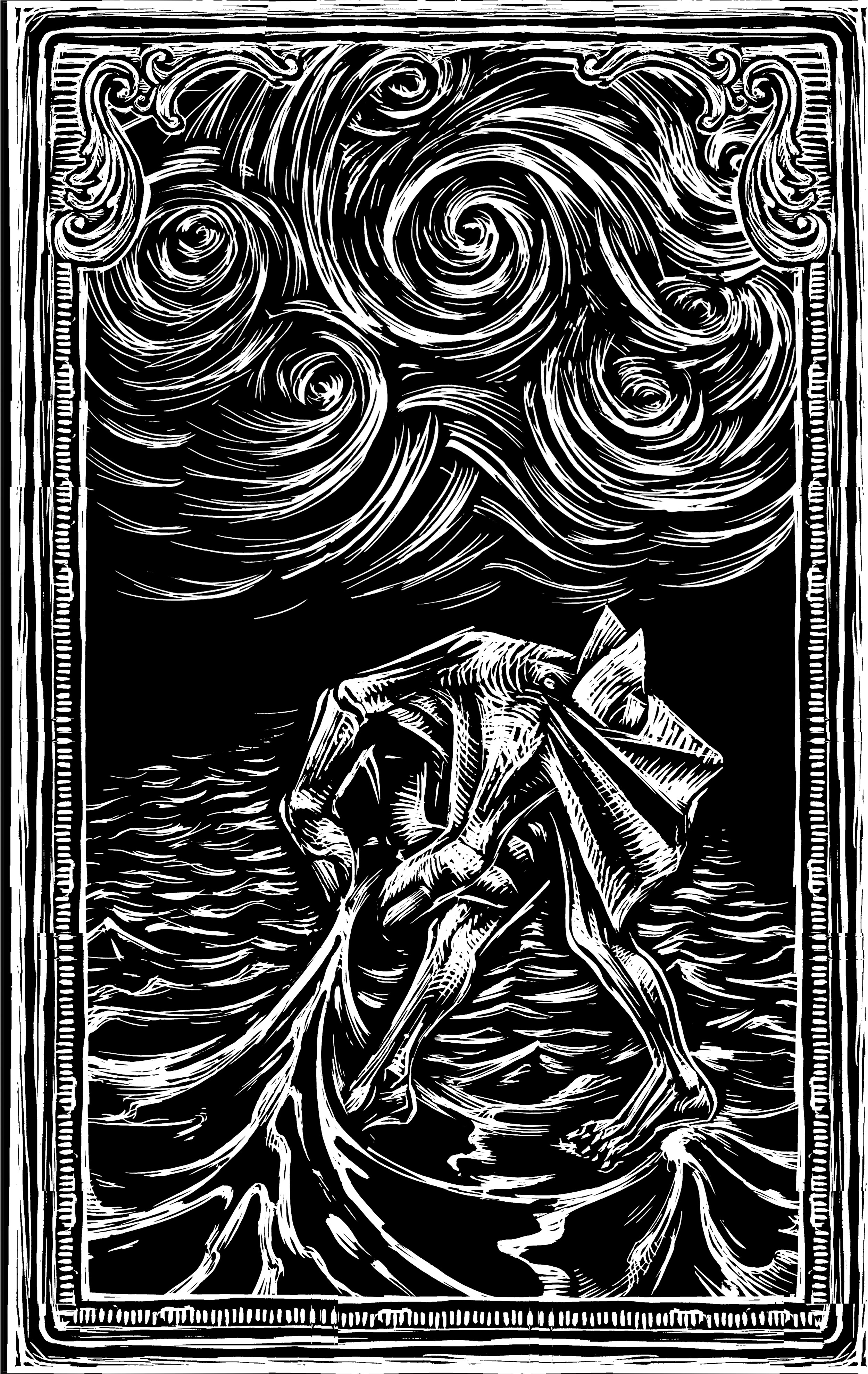 Don Quixote, upon entering Barcelona, contemplates the sea